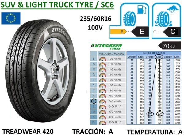 235/60R16 100V
